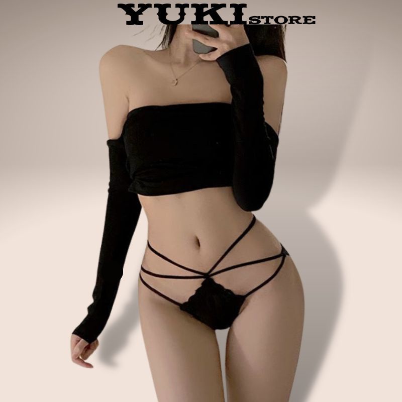 Bikini siêu nhỏ và mỏng xuyên thấu dây dan chéo YUKI STORE 558