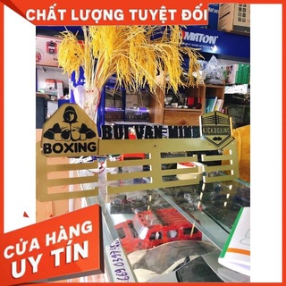 Giá treo huy chương Boxing, 58x22cm, mùa RichGold, chữ đen mờ sang chảnh