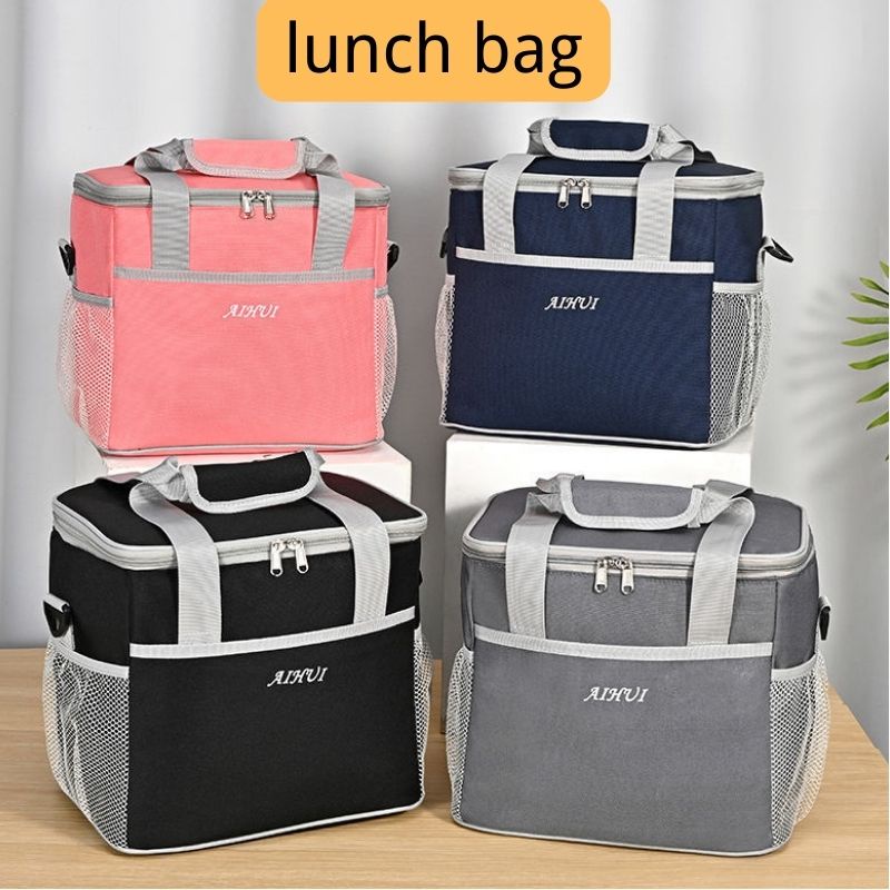 Túi đựng cơm hộp cách nhiệt dung tích lớn, xách tay, giữ nóng/lạnh cho bữa trưa và dã ngoại