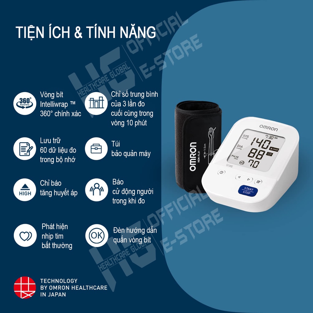 Mô tả Máy Đo Huyết Áp Bắp Tay Omron HEM-7156T | Chức Năng Mới Phát Hiện Nhịp Tim Bất Thường - Bảo Hành Chính Hãng 5 Năm - 4