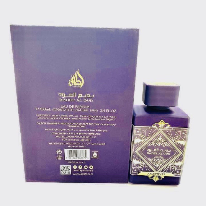 [ Màu Tím ] Nước hoa Badee Al Oud Amethyst 100ml màu tím ( Unisex )