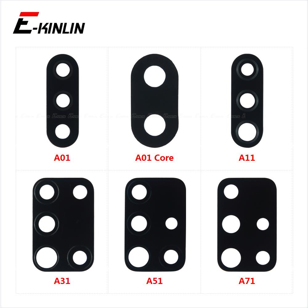 2 Cái\ lốc Phía Sau Camera Kính Ống Kính Có Keo Dán Cho Samsung Galaxy A01 Core A11 A31 A51 A71 5G 4G Thay Thế Các Bộ Phận