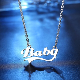 Dây chuyền titantium chữ Baby BHDC159