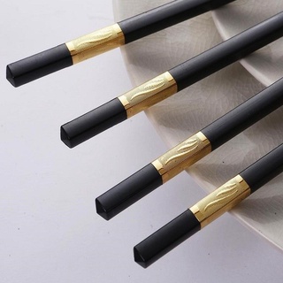 Bộ 10 đôi đũa khảm vàng phong cách Nhật Bản 2248
