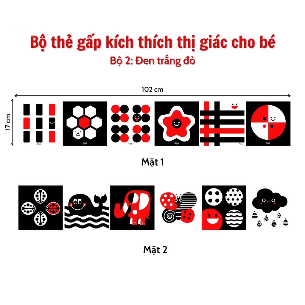 Ảnh Bộ thẻ gấp thị giác cho trẻ sơ sinh từ 0-12 tháng Lalala Baby 3