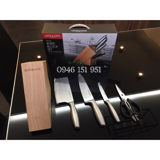 Bộ dao inox 5 món Lock&Lock | Shopee Việt Nam