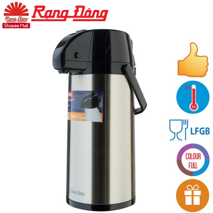 Ảnh Phích đựng nước nóng 2 lít Rạng Đông Inox cao cấp RD 2045ST1.E 1