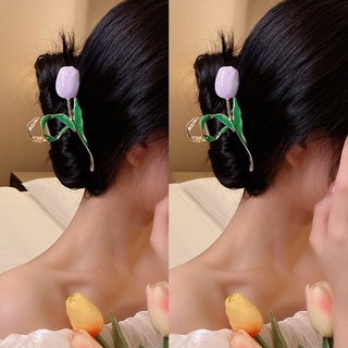 Kẹp Tóc Hình Hoa Tulip Dễ Thương Phong Cách Hàn Quốc