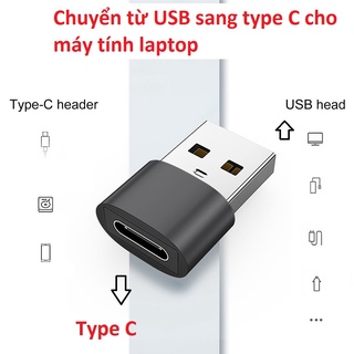 Đầu Chuyển Đổi cổng USB Sang cổng Type C Bằng Hợp Kim Nhôm