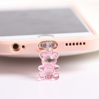Nút Bịt Cổng Sạc Chống Bụi Bằng Acrylic Hình Gấu Dễ Thương Cho Điện Thoại