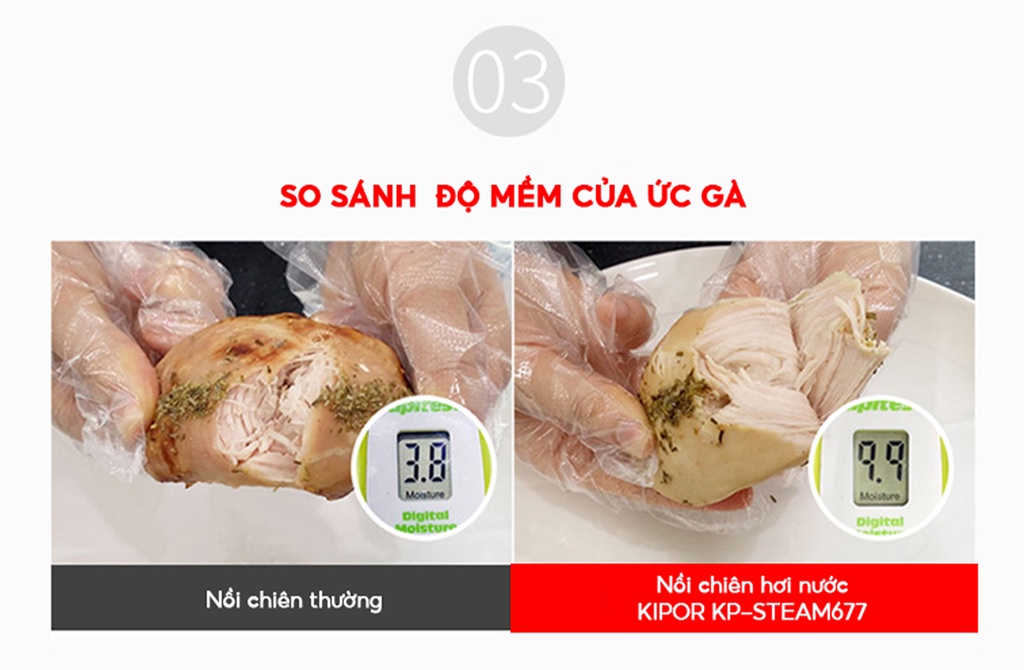 Phụ kiện Nồi chiên hơi nước KIPOR KP-STEAM677