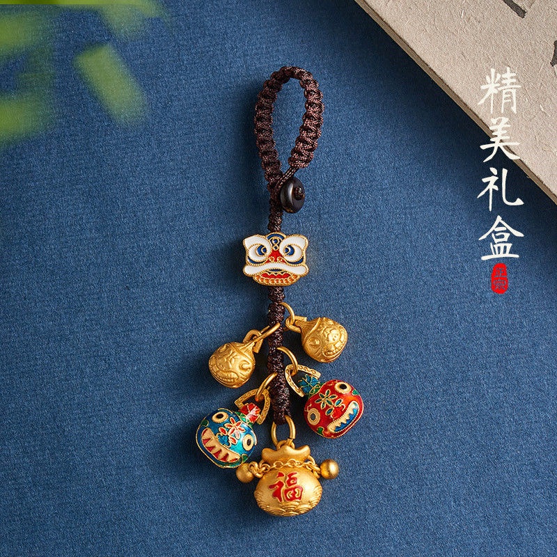 Móc Khóa Xe Hơi Bằng Đồng Mạ Vàng Khắc Chữ Alluvial Độc Đáo Chất Lượng Cao
