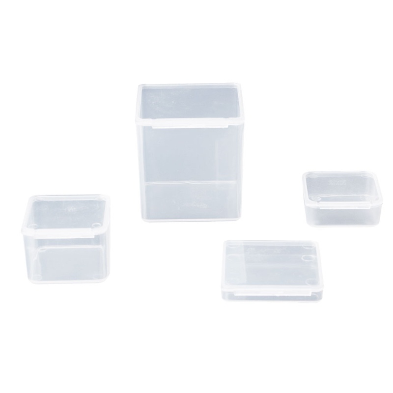 Small Square Clear Plastic Jewelry Storage Boxes Beads  for Case Container