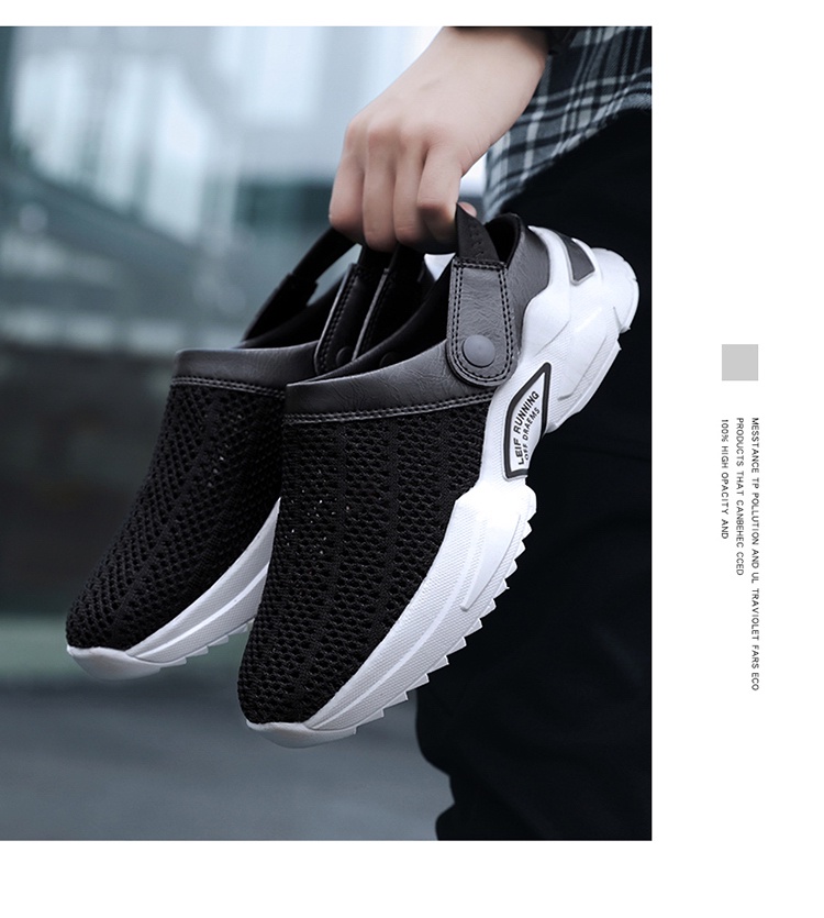 2025 Nam Nữ Mùa Hè Sandal Lưới Mules Thoáng Khí Đệm Đi Biển Flip Flops Giày Chắc Chắn Flat Tắm Dép Bên Ngoài Nam Dép