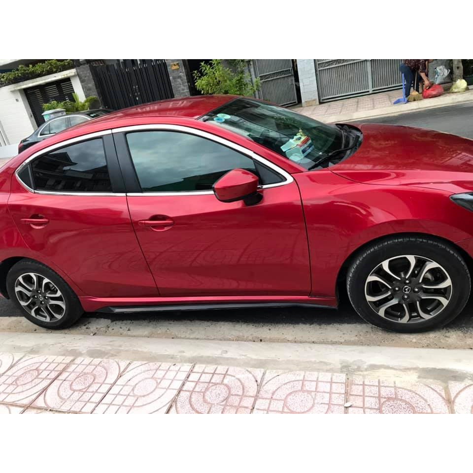 Nẹp Viền Chân Kính, Viền Cong Kính Inox Cho Xe Mazda 2 2015 đến 2021 Hàng cao cấp