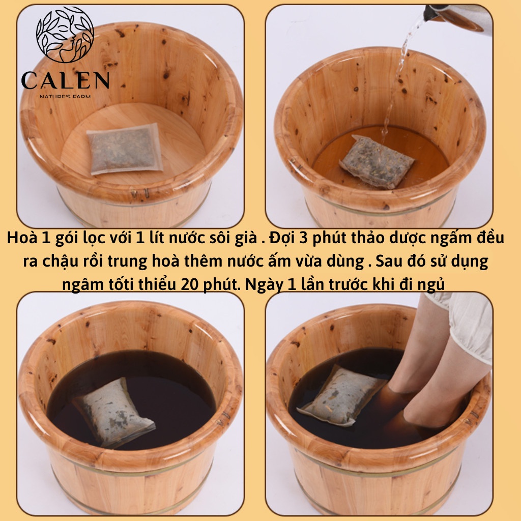 Ngâm chân thảo dược Calen giúp thải độc, bài hàn, lưu thông khí huyết, an thần ngủ ngon, giảm đau xương khớp và giảm cân