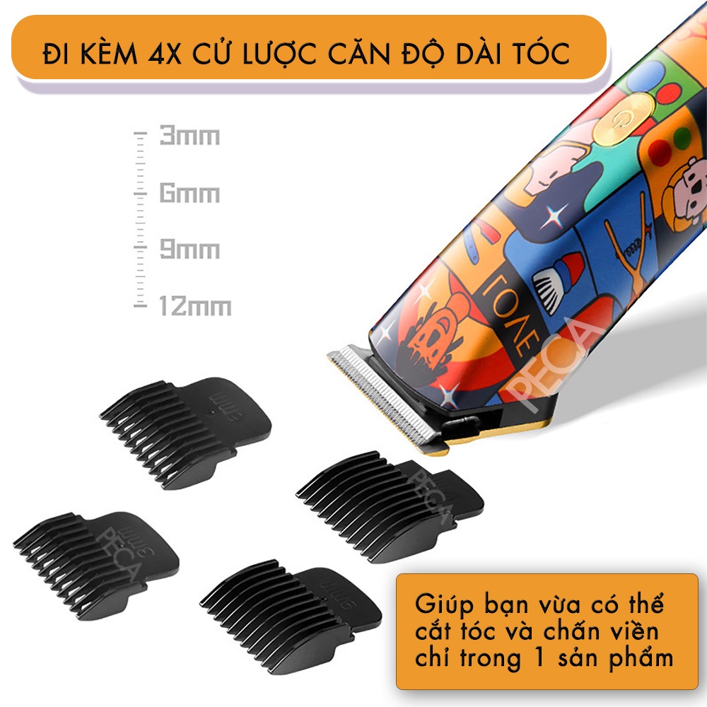 Ảnh Tông đơ chấn viền Kemei KM-5017H thiết kế độc đáo, có thể cắt tóc, cạo râu, cạo đầu - Hàng chính hãng 1