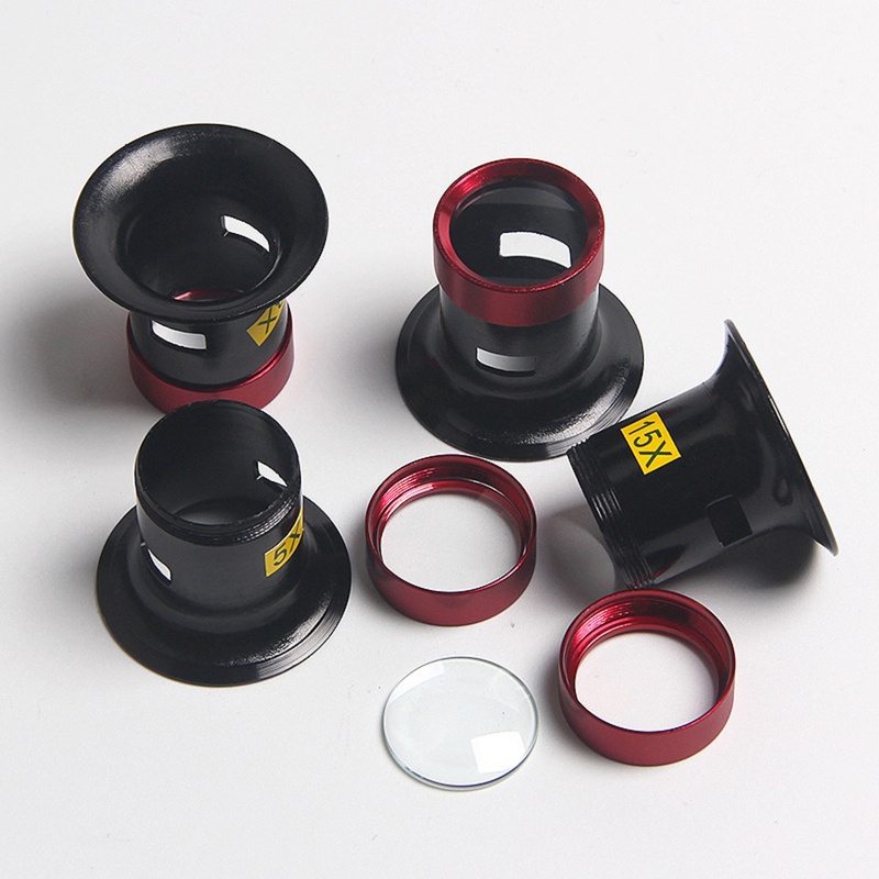 Kính Lúp 5X / 10X / 15X / 20X Bằng Hợp Kim Nhôm Dùng Sửa Chữa Đồng Hồ Tiện Dụng