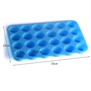 Khuôn Silicone 24 Khoang Khay Chảo Ốp Mini Cupcake Cookie Máy Nướng Khuôn Nướng Bánh Muffin Cốc Silicone