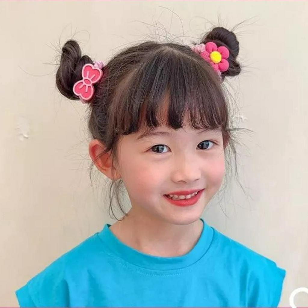 5 Dây Cột Tóc Scrunchies Hoạt Hình Gấu Dâu Lotso/ Khỉ Nâu/Kuromi/ Thỏ Hồng Co Dãn Không Đau Tóc