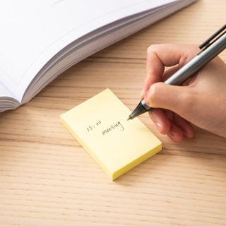 Set 100 Giấy Note Ghi Chú Hình Chữ Nhật Dán Vàng Deli - Giấy Nhớ Loại Chất Lượng Cao Tiện Lợi - 1 tệp