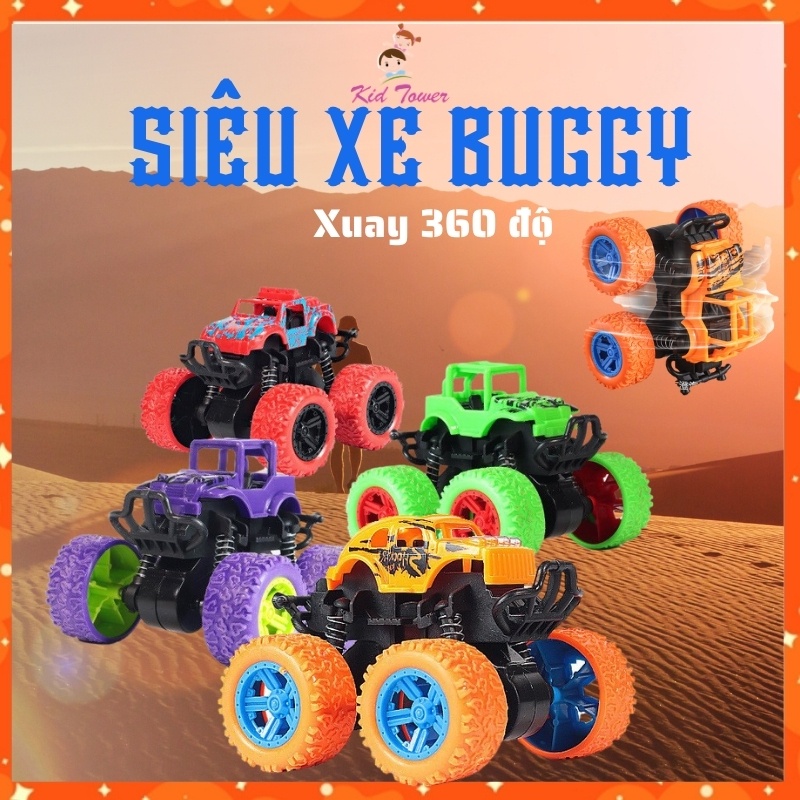 Ô tô đồ chơi cho bé địa hình Buggy chạy đà cực mạnh giảm xóc nhún xoay 360 và nhào lộn