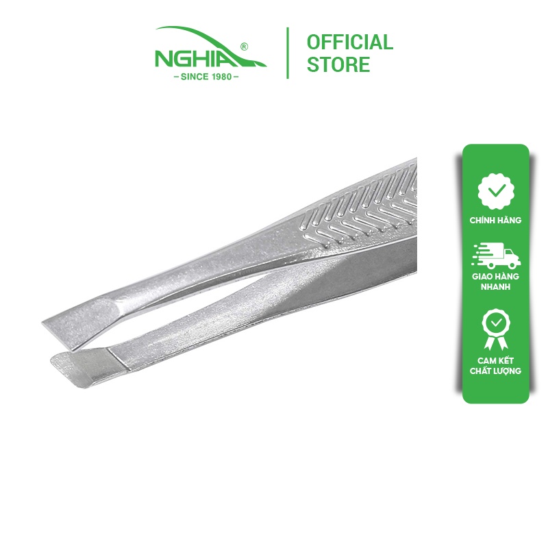 Ảnh Nhíp Nhổ Lông Mày, Lông Mũi, Lông Nách, Tóc Bạc Inox Kềm Nghĩa N.402 - Đầu Xéo 3