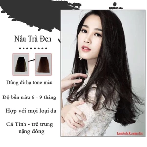 Thuốc nhuộm tóc NÂU TRÀ ĐEN 100ML màu nhuộm lên chuẩn tone