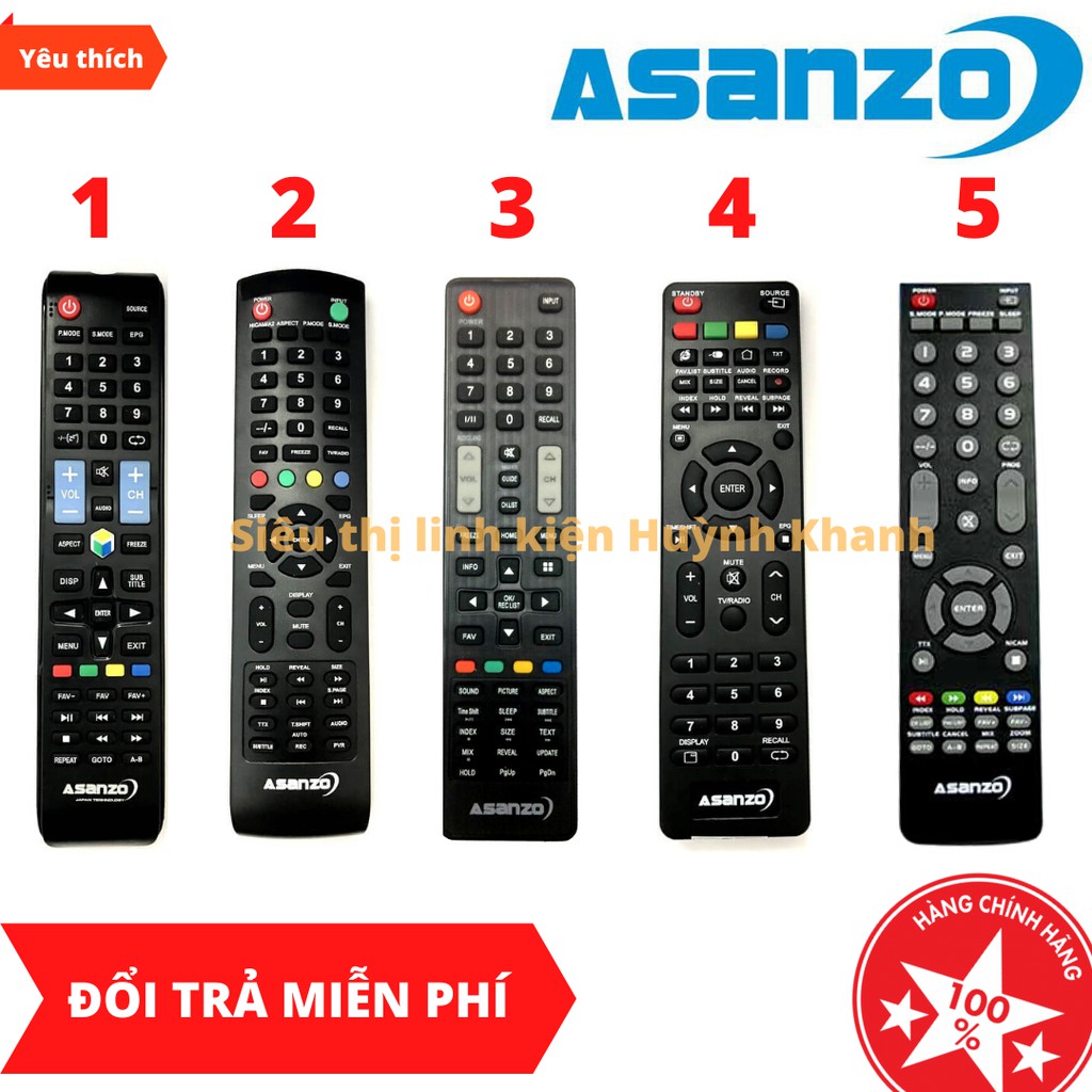 Remote điều khiển TV ASANZO chính hãng | Shopee Việt Nam