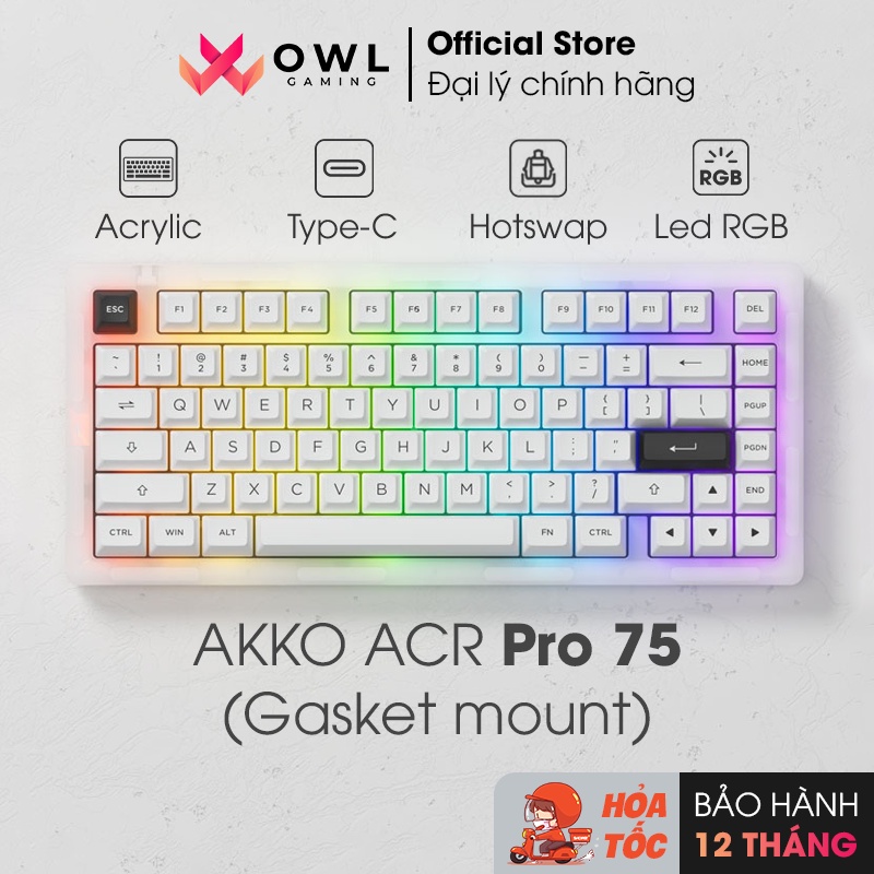 Bàn phím AKKO ACR Pro 75 (RGB / Hotswap / AKKO CS Crystal / Gasket ...