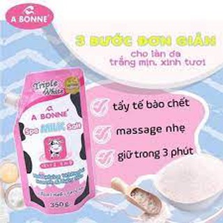 Muối Tắm Tẩy Tế Bào Chết Chiết Xuất Sữa Bò A Bonne Spa Milk Salt Hồng