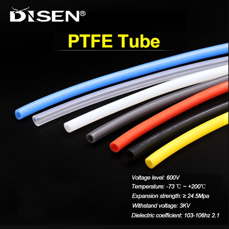 Ống PTFE 1 Mét ID 1 2 5.5 3 4 Mm Ống Cách Nhiệt Nhiều Màu