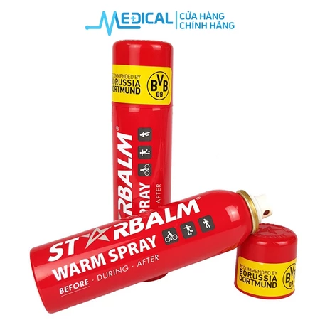 Chai xịt làm nóng cơ STARBALM SPORT CARE 150ml dùng trước khi vận động, chơi thể thao - MEDICAL