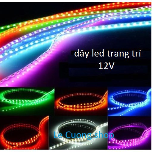 90CM )Dây đèn led trang trí ô tô, xe máy 12V DC chống nước ...