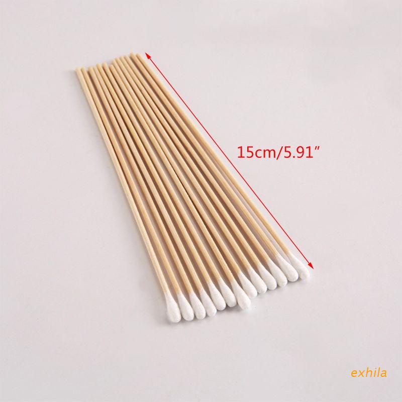 100/200Pcs 6 Inch Long Handle Cotton Swabs Cleaning Sticks Applicator ...