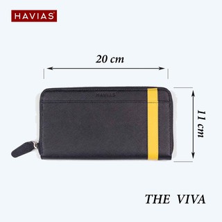 Ví Da HAVIAS Da Bò TAIGA Ý nhập khẩu dáng dài cầm tay chắc chắn ví da nam nữ VIVA