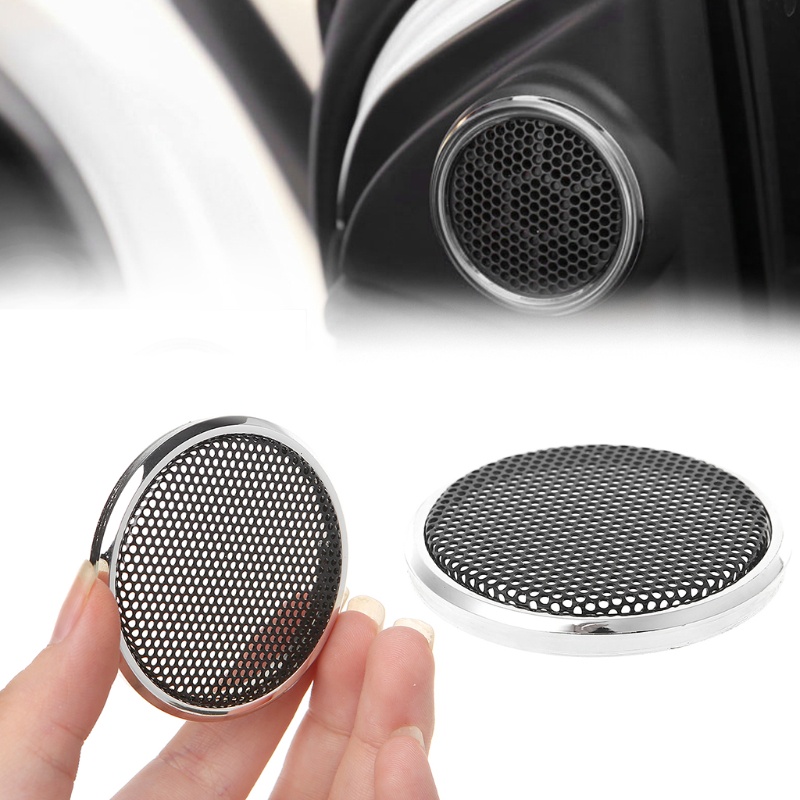 Bộ 2 Khung Lưới Thép Hình Tròn 2inch Bảo Vệ Loa Xe Hơi