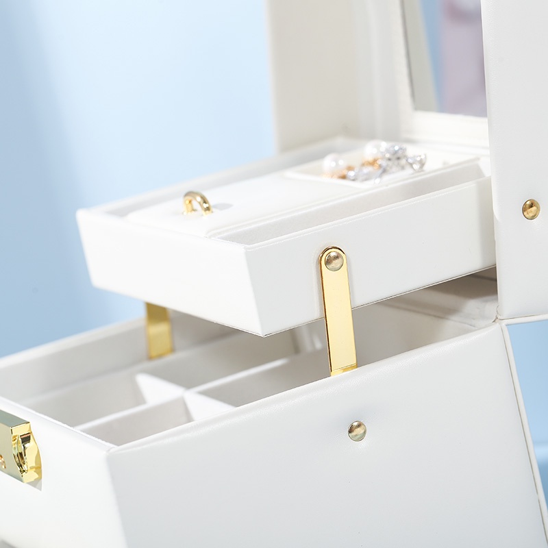 Hộp đựng trang sức CASEGRACE da 3 tầng dành cho đồng hồ vòng đeo tay nhẫn dây chuyền