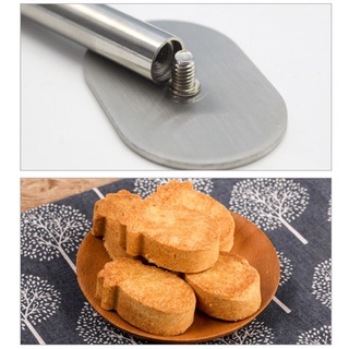 Set 10 khuôn nhấn ép và dụng cụ cắt bánh quy hình vuông/chữ nhật/trái tim/hoa/trái dứa tiện dụng