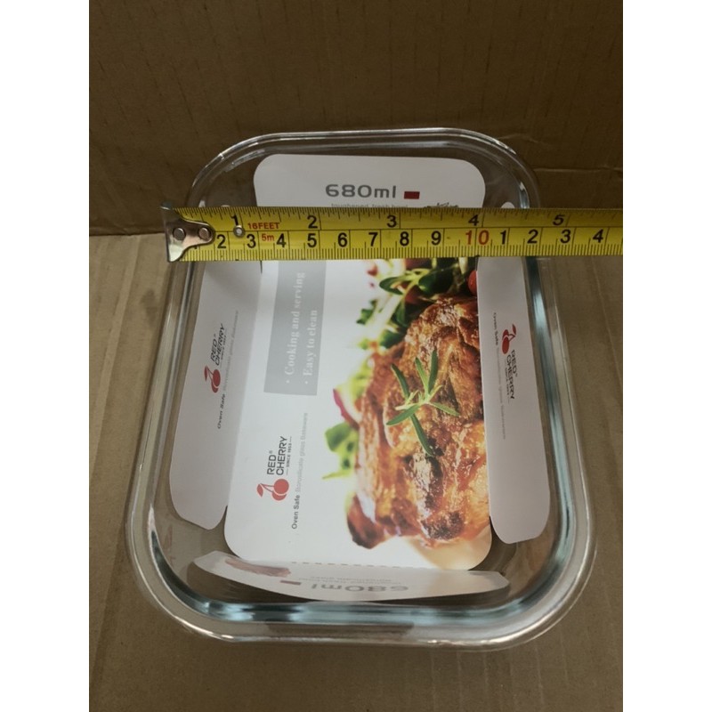 THỐ THUỶ TINH HÌNH CHỮ NHẬT SIZE 410ml , 680ml , 1040ml ĐỰNG CƠM , CANH , THỰC PHẨM