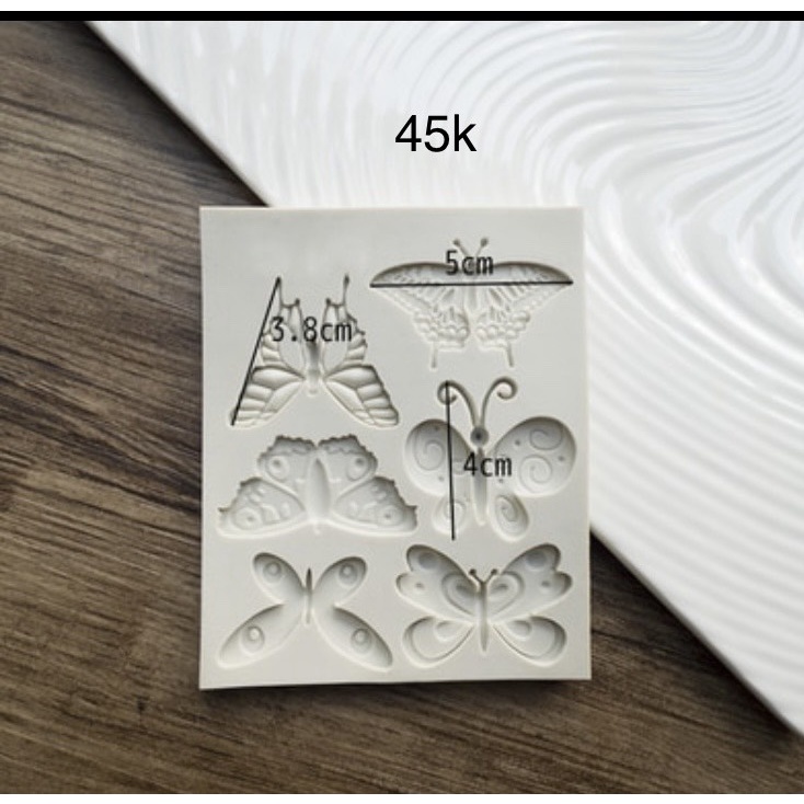 Khuôn silicon bướm nhiều size