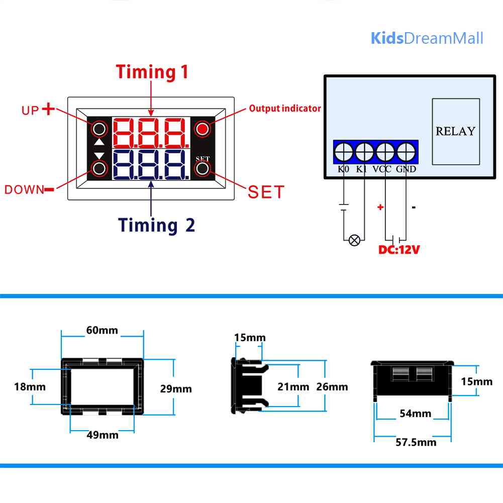 Mạch tạo trễ theo chu kỳ đóng ngắt relay 0 giây - 999 phút T2401