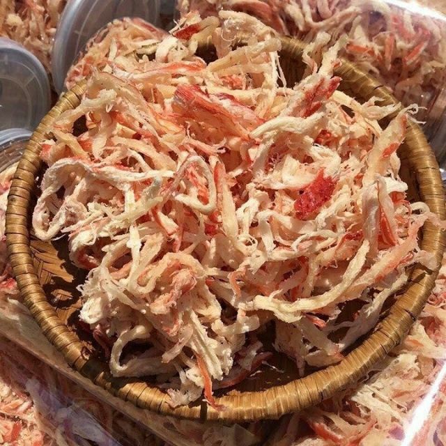Mực Xé Sợi Hấp Dừa hàng loại 1 cao cấp chuẩn Tháilan - Túi Zip 500Gr