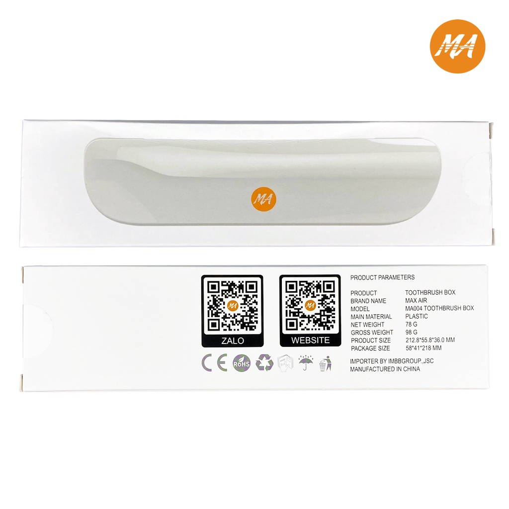Ảnh Combo 01 bàn chải đánh răng điện MaxAir model MA004 kèm 04 đầu bàn chải thay thế và 01 hộp đựng bàn chải đi du lịch 4