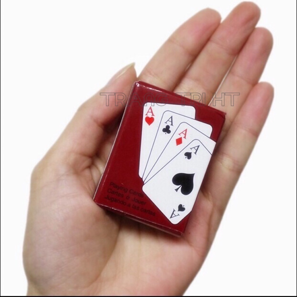 [Mô hình thu nhỏ][THẺ GIẤY HÌNH] Bộ bài tây mini đồ chơi  trang trí bàn làm việc nhà cửa