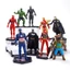 PS1 The Avengers Nhân Vật 10 Cái / bộ Marvel Hero Đồ Chơi Mô Hình Bánh PVC Đồ Trang Trí Xe Người Nhện Người Sắt Anime Quà Tặng Hành Động