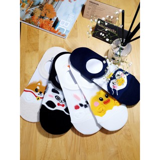 [MUA 2 TẶNG 1]Tất vớ lười nữ hình thú cute Kikiya cao cấp Hàn Quốc W-N-015 (Chính Hãng)