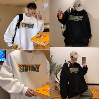 Áo sweater áo nỉ in chữ ngang ngực form rộng unisex