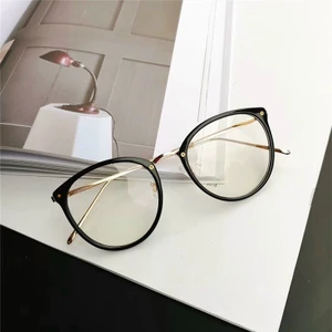 Kính giả cận gọng tròn Hottrend nam nữ phong cách Hàn Quốc mắt kính không độ chống tia UV đẹp giá rẻ HANASO 019