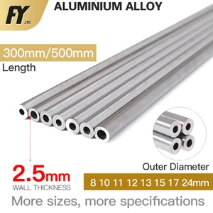 Ống Nhôm 2.5mm 300mm 500mm Dài 7 8 10 11 12 13 14 15 16 17 18 19 20 24mm Chất Lượng Cao